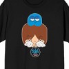 Foster's Home For Imaginary Friends Mac & Bloo Character Heads Crew Neck Short Sleeve Men's Black T-shirt - 2 of 3