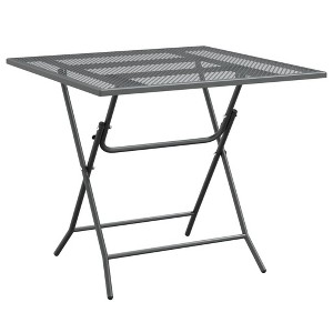 vidaXL Patio Table, 31.5"x31.5"x28.3" Expanded Metal Mesh Anthracite - 1 of 4