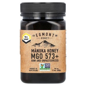 Egmont Honey Manuka Honey, Raw And Unpasteurized, UMF 16+, MGO 573+, 17.6 oz (500 g) - 1 of 2