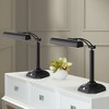 360 Lighting Grady 16 1/2" High Small Traditional Piano Desk Lamps Set of 2 LED Adjustable Black Bronze Finish Metal Home Office Living Room Bedroom - 2 of 4
