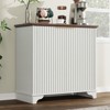 Fluted Buffet Sideboard With Storage, Kitchen Cabinet With Adjustable Shelves, Coffee Bar, Multifunctional Cupboard for Kitchen, Living Room, Hallway - 2 of 4