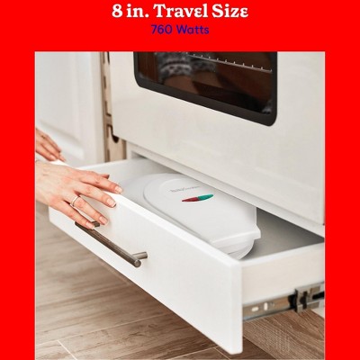 White Electric Outdoor Pizza Maker with Nonstick Pan
