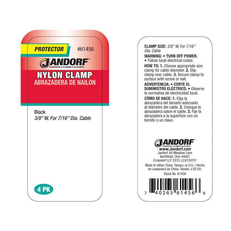 Jandorf 7/16 in. D Nylon Cable Clamp 4 pk, 3 of 5