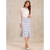 Allegra K Women's Tweed High Waist Midi Plaid Belted Fishtail Bodycon Skirts - 4 of 4