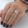 Pompeii3 H/VVS 3.06Ct Certified Solitaire Oval Lab Created Diamond Engagement Ring 14k Gold - Size 7 - 3 of 4