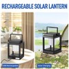 DAKAFUL Outdoor Solar Lantern with Handle, PC+ABS Frame with Monocrystalline Solar Panel,Waterproof Portable for Patio Camping Garden - 3 of 4