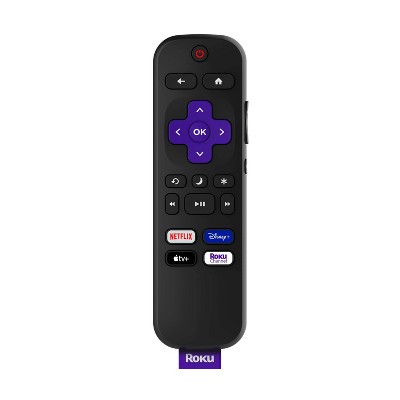 Black Universal Voice Control TV Remote with Pre-set Buttons
