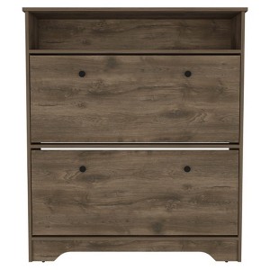 TIRAMISUBEST Shoe Rack with Extendable Shelves ¨C Dark Brown Entryway Organizer, Space-Saving Storage for Entry, Hallway & Closet - 1 of 4