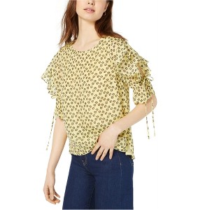 1.STATE Womens Flower Etching Floral Pullover Blouse - 1 of 1