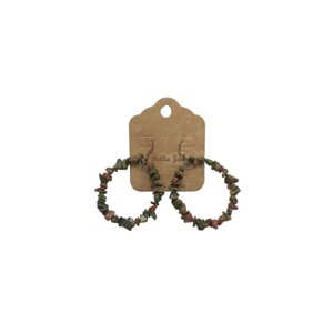 Michelle Marie Boutique's Gemstone Hoop Earrings with Sterling Silver Ear Wires - 1 of 4