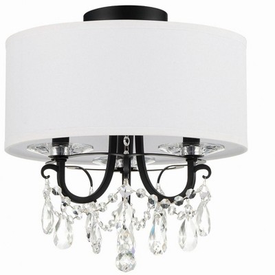Crystorama Lighting Othello 3 - Light Semi-Flush Mount in  Matte Black