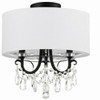 Crystorama Lighting Othello 3 - Light Semi-Flush Mount in  Matte Black - 2 of 4