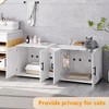 Double Litter Box Enclosure, Litter Box Enclosure with Double Room,Cat Hidden Litter Box Enclosure Furniture - 2 of 4