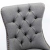 Lyngins Modern Dining Chairs Set of 2,High-end Tufted Flax Upholstered Kitchen Chair with Nailhead Trim for Dining Room,Living Room - 4 of 4