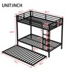 Twin XL Over Twin XL Metal Bunk Bed with Twin Size Trundle - 4 of 4