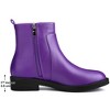 BLISSFUL STEP Women's Side Zip Round Toe Chunky Heel Ankle Booties - 2 of 4