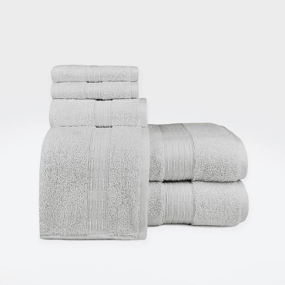 6pc Hempstead Towel Set Gray - Loft By Loftex