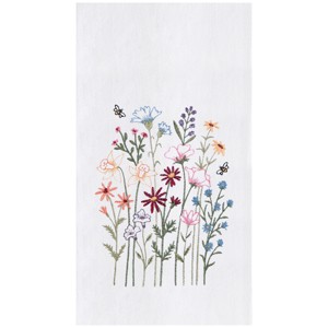 C&F Home Botanical Blooms Bee Kitchen and Bathroom Embroidered Hand Towel - 1 of 3