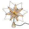 Kurt Adler 9.45-Inch UL 10-Light 7-Point Gold Glittered Capiz Star Tree Topper - 2 of 4