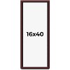 PosterPalooza | Panoramic Shadow Box 1.5" Depth Brown Picture Frame - UV Acrylic, Backing, Hanging Hardware - 2 of 4