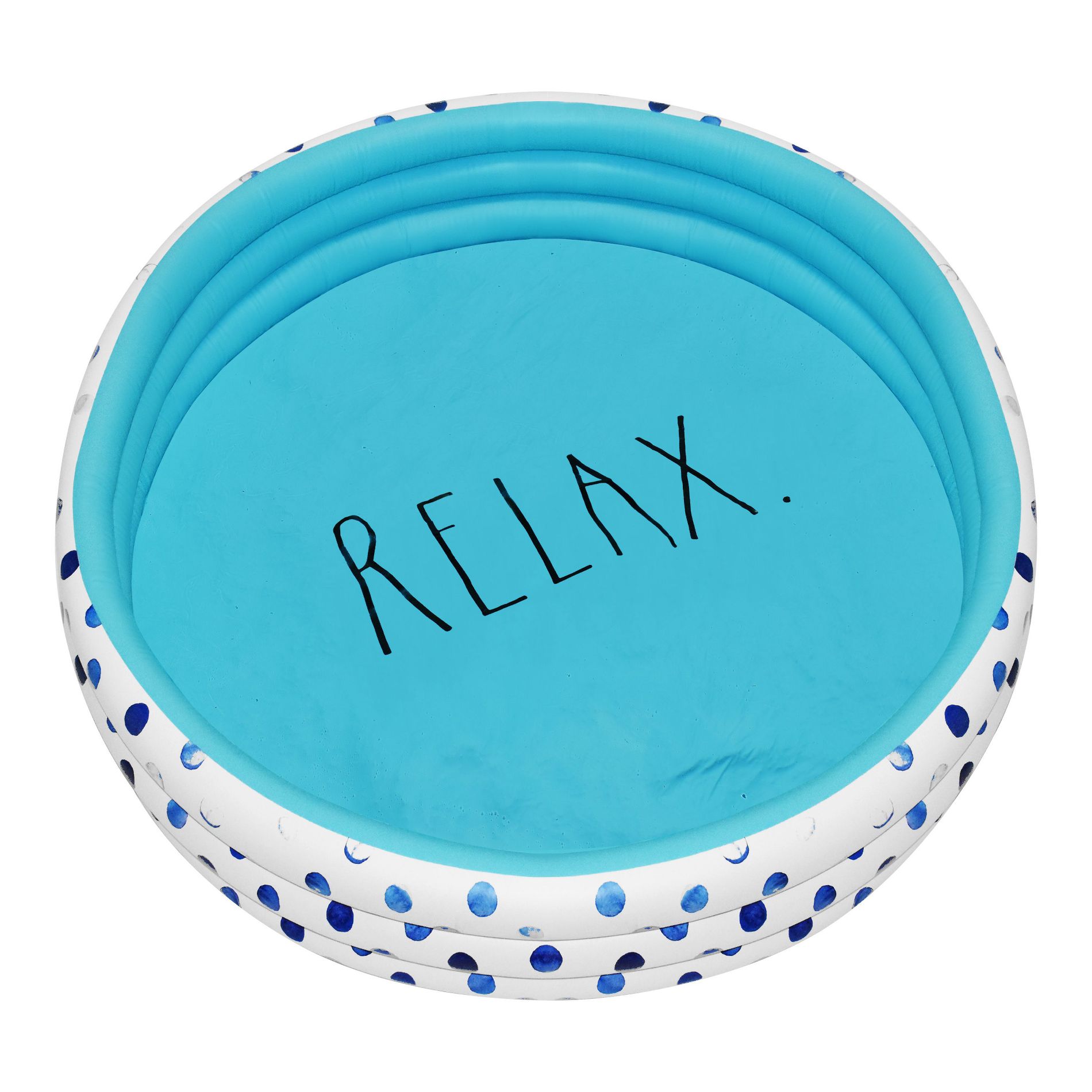 CocoNut Outdoor Rae Dunn 54" Mini/Kiddie Pool - Indigo Polka Dot Patterned - RELAX