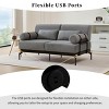 Loveseat Sofa Modern Style with USB Port and High-Density Foam for Living Room 59" - 3irtyhousy - 3 of 4