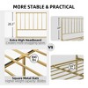 Modern Design Metal Platform Bed with Headboard - 4 of 4