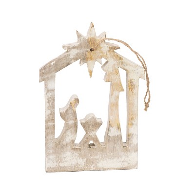 Gallerie II Carved Nativity Ornament