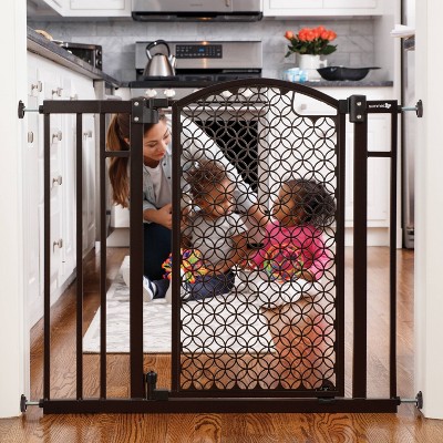 Baby Security Door Walk Through Safety Gate Easy Close Handle Lock Playing US 