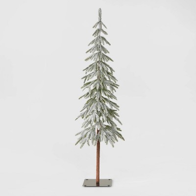 5ft Unlit Downswept Flocked Alpine Balsam Artificial Christmas Tree - Wondershop™
