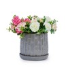NAYSAYE Planter Set of 2 Ceramic Flowerpot Sleek Glossy Design for Indoor Outdoor Garden, Gray, 7.88"*7.88"*7.09" - 4 of 4