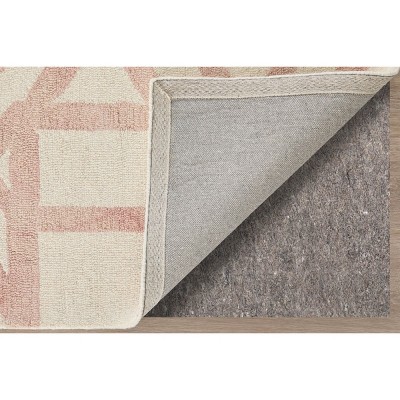 Artisanal Ivory Geometric Wool 24" Rectangular Rug