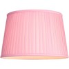 Springcrest 14" Top x 17" Bottom x 11" High x 11" Slant Lamp Shade Replacement Large Bright Pink Empire Round Modern Fabric Pleated Spider Harp Finial - 3 of 4
