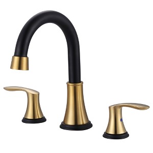 WOWOW Vintage 8 in. Widespread Double Handle Bathroom Faucet with Pop Up Drain - 1 of 4