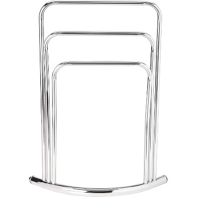 Chrome 3-Bar Free Standing Towel Rack Stand