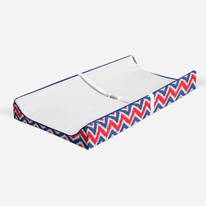 Bacati - MixNMatch Navy/Red White Changing Pad Cover, 2 of 10