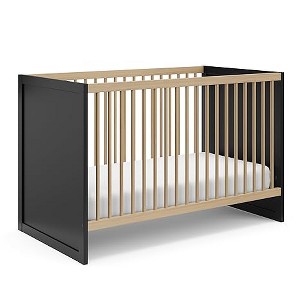 Pro Goleem 3-in-1 Convertible Crib (Black with Driftwood) - 1 of 4