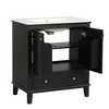 NicBex 30" Bathroom Vanity with Sink, Bathroom Cabinet Storage with 1 Functional Drawer and 2 Spacious Cabinet Doors for Bathroom, Black - 4 of 4
