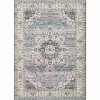 Vintage Floral Print Area Rug - Washable Non-Slip Low Pile Carpet for Dining Room, Office, Bedroom Living Room Floor Mat - 2 of 4