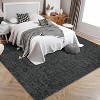 Modern Washable Runner Rug, Non-Slip Foldable Beige Carpet for Kitchen, Hallway and Bedroom, Contemporary Solid Design - 2 of 4