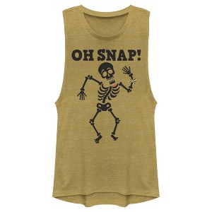 Juniors Womens Lost Gods Halloween Oh Snap Festival Muscle Tee - 1 of 4