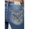 Women's Wo's Cross Stitch Mid Rise Straight Leg Jeans - Miss Me - 3 of 3