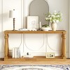 63'' Console Table with Bottom Shelf and Carved Vase Legs,American Traditional Entryway Furniture-Baofuwish - 2 of 4