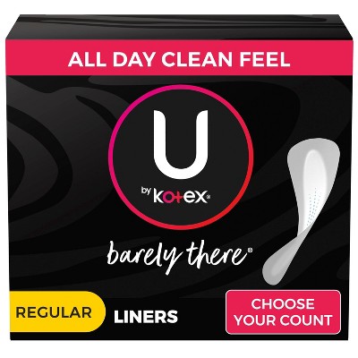 U by Kotex Barely There Thin Unscented Panty Liners - Light Absorbency