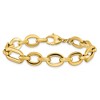 Black Bow Jewelry Italian 10mm Oval Link Chain Bracelet in 14k Yellow Gold, 7.5 Inch - 3 of 4