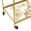 Contemporary Metal Bar Cart Gold - Olivia & May - 3 of 4
