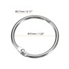 Unique Bargains Carbon Steel Loose Leaf Binder Snap Shower Curtain Rings 20 Pcs - 2 of 4