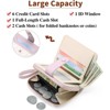FATMOON Womens Wallet,RFID Blocking Floral Leather Card Holder,Bifold Long Ladies Wallet with Zipper Pocket for Daily Use & Travel - 2 of 4
