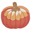 Saro Lifestyle Beaded Pumpkin Placemat, 14" Round, Orange (Set of 4) - 3 of 4