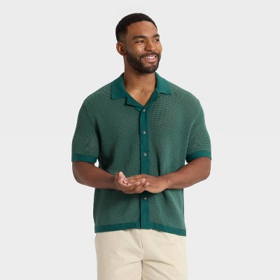 Men's Open-Work Camp Shirt - Goodfellow & Co™
